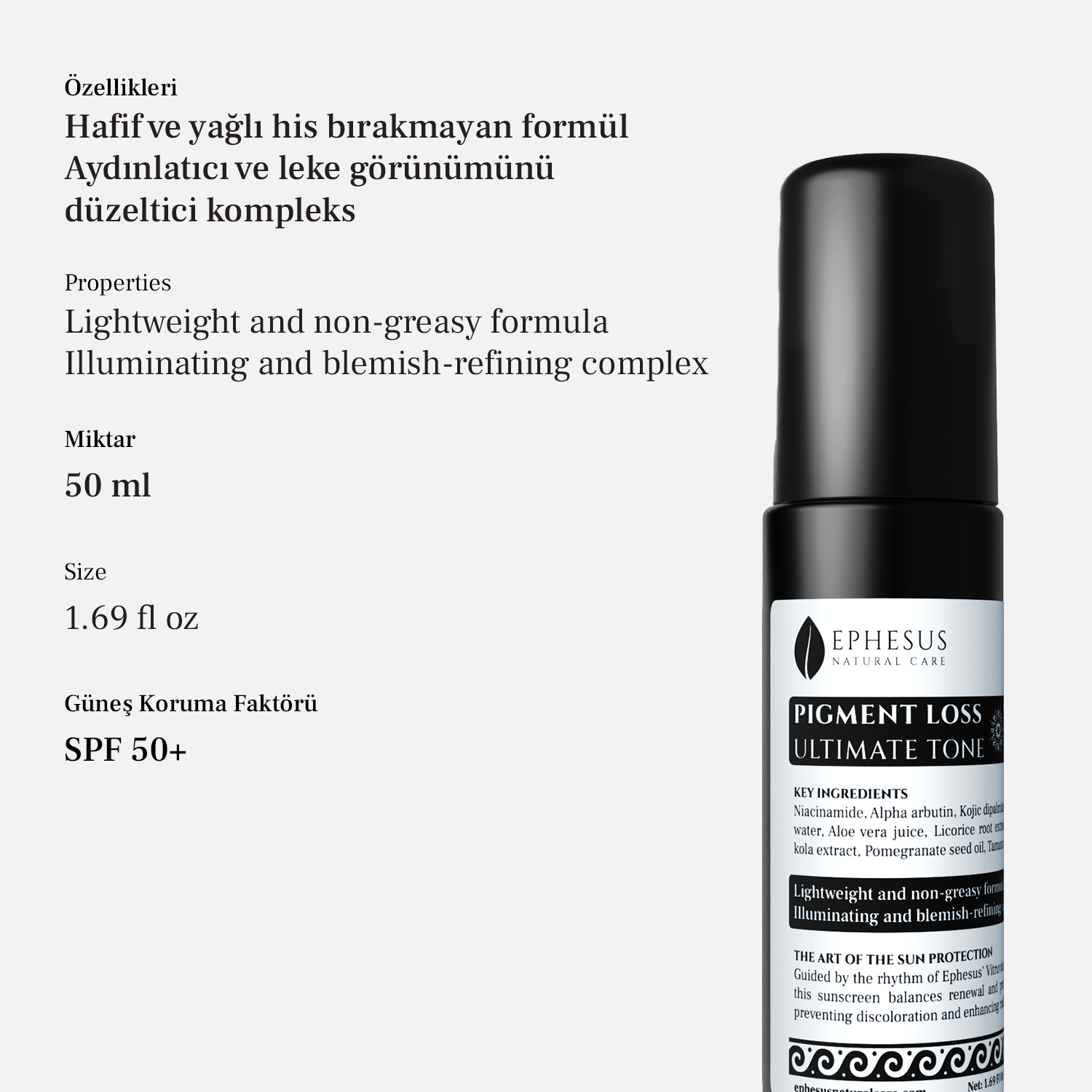 Leke Karşıtı Güneş Kremi | Pigment Loss Ultimate Tone SPF 50+
