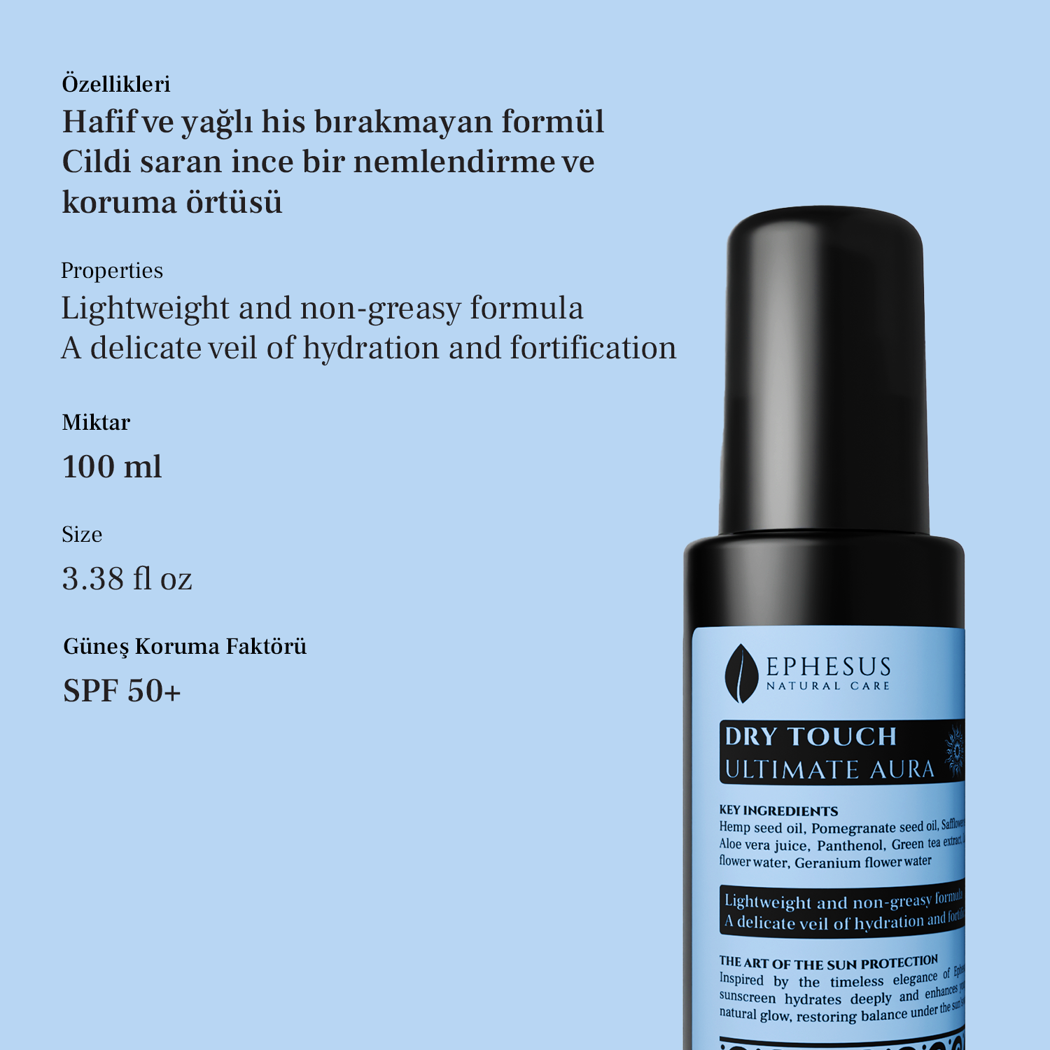 Yoğun Nemlendirici Güneş Kremi - Ephesus Natural Care