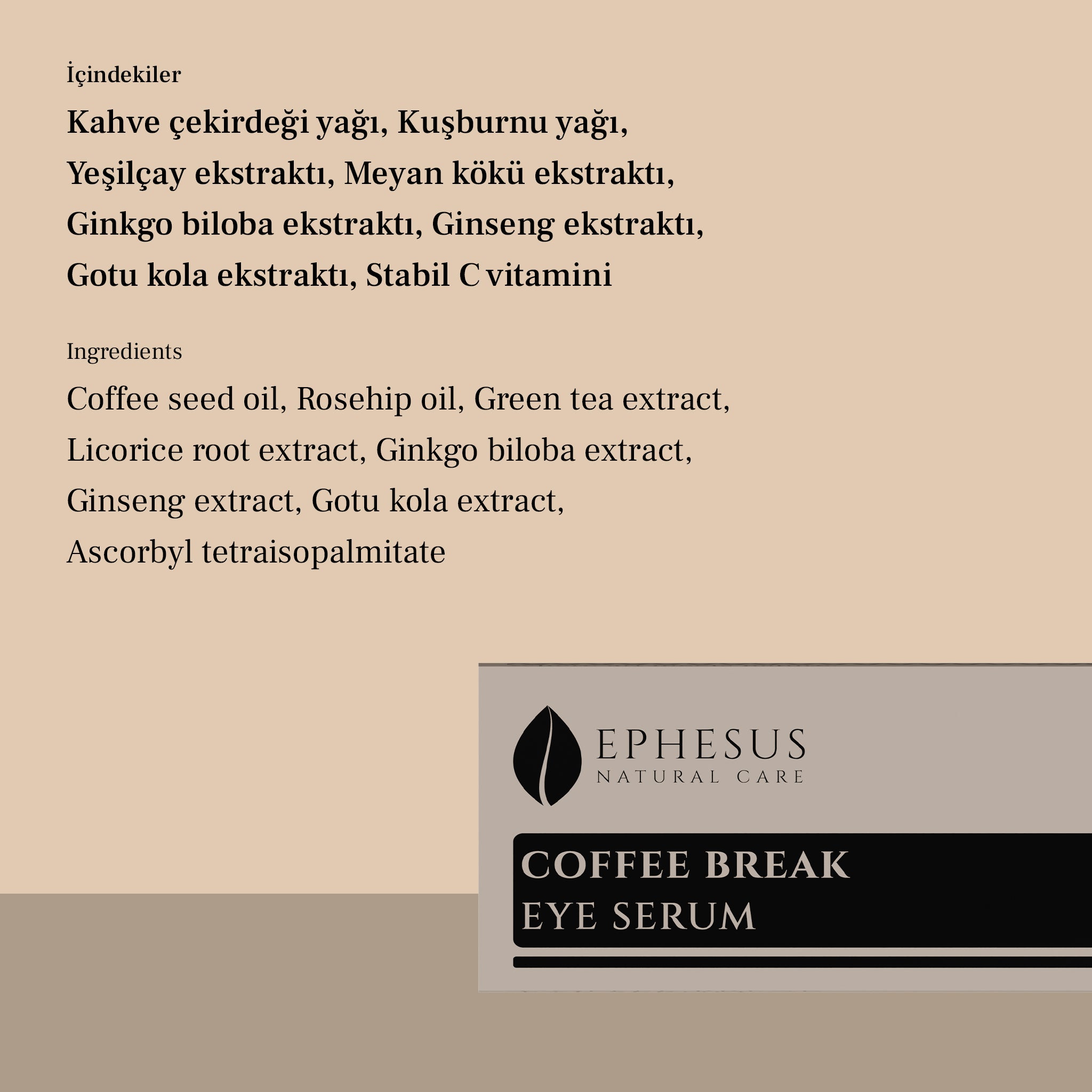 Coffee Break Eye Serum - C Vitaminli ve Kafeinli Göz Çevresi Bakım Serumu