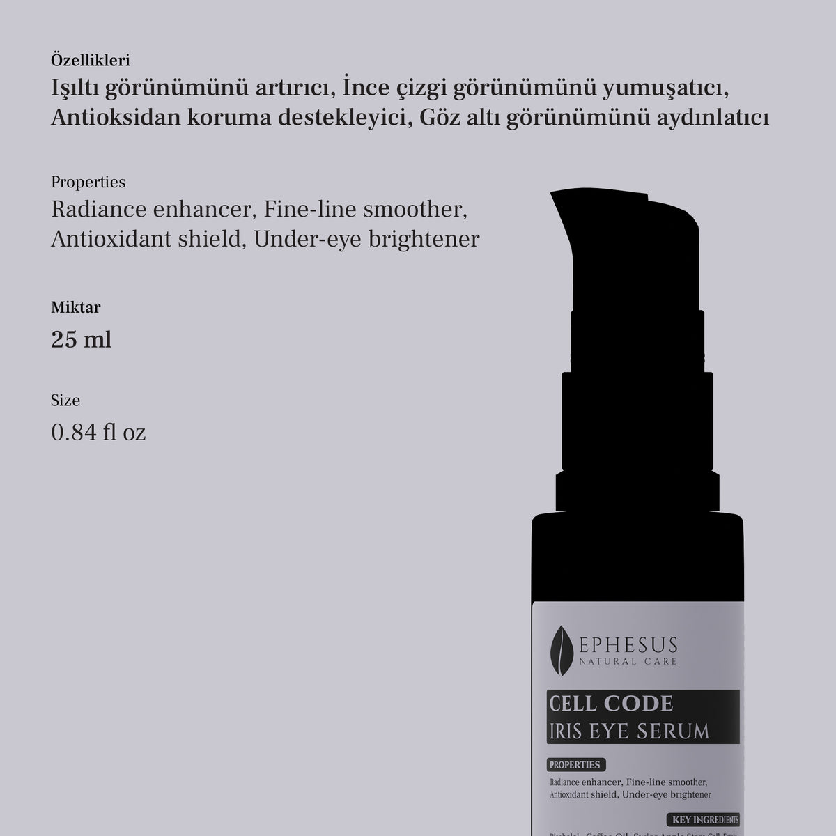 Cell Code Iris Eye Cream - Bitkisel Kök Hücre Ekstreli Yaşlanma Karşıtı Göz Çevresi Kremi
