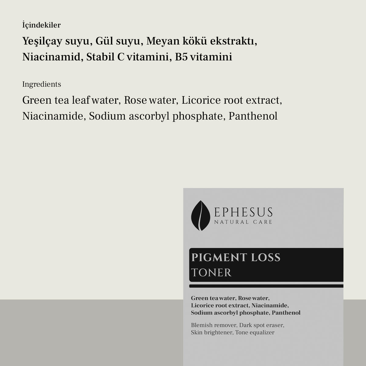Pigment Loss Toner - Tüm Cilt Tiplerine Uygun İz ve Leke Giderici Tonik