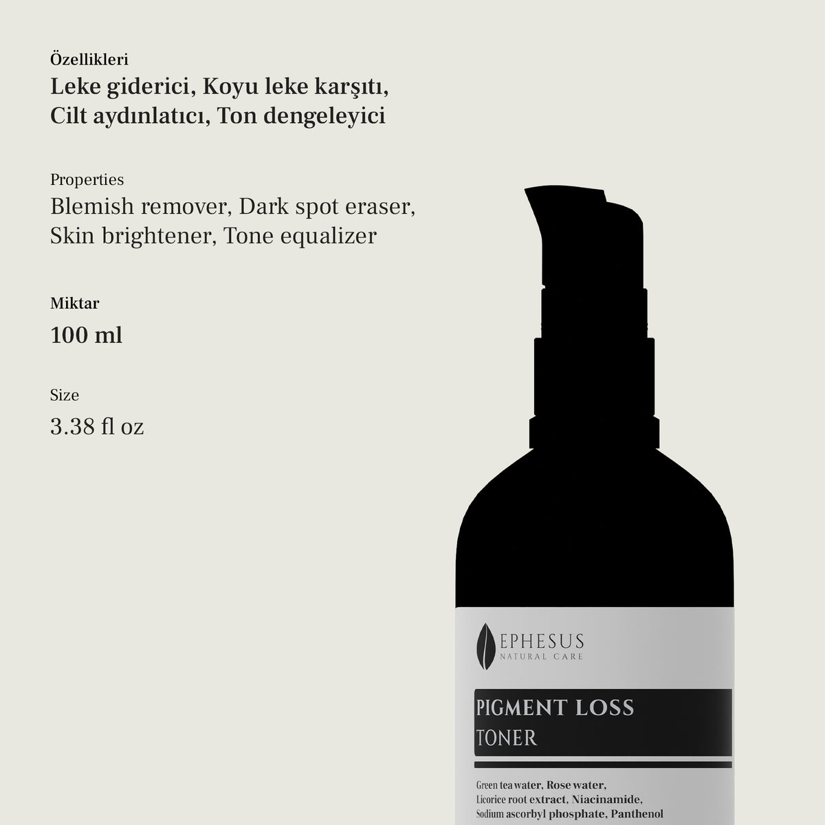 Pigment Loss Toner - Tüm Cilt Tiplerine Uygun İz ve Leke Giderici Tonik