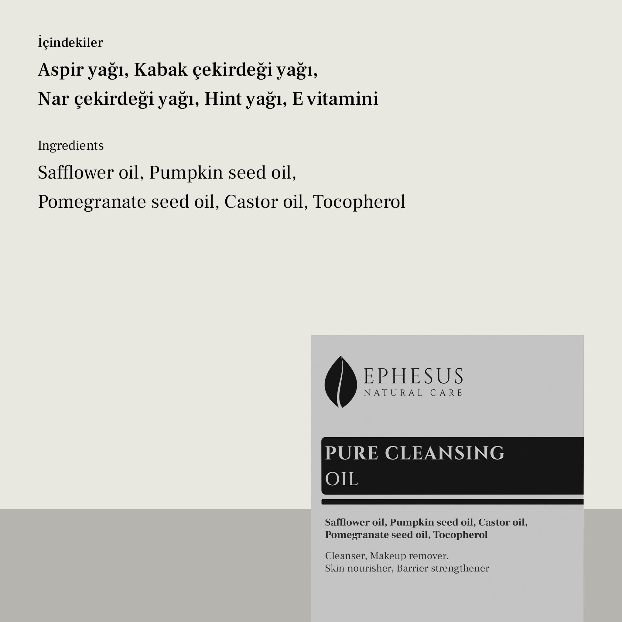 Pure Cleansing Oil - Tüm Cilt Tiplerine Uygun Besleyici ve Bariyer Güçlendirici Makyaj Temizleme Yağı