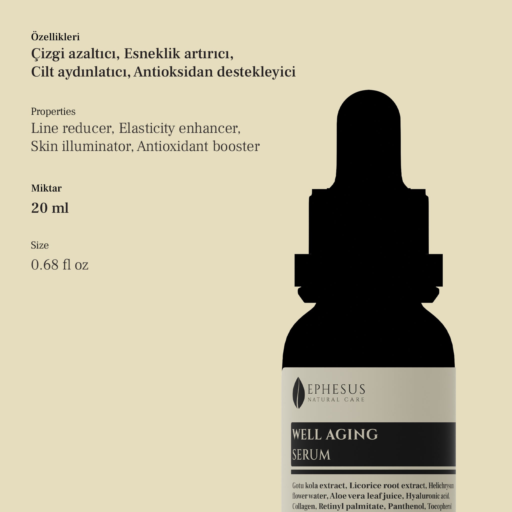 Well Aging Serum - Tüm Cilt Tiplerine Uygun Çizgi Azaltıcı ve Esneklik Artırıcı Anti-aging Serum