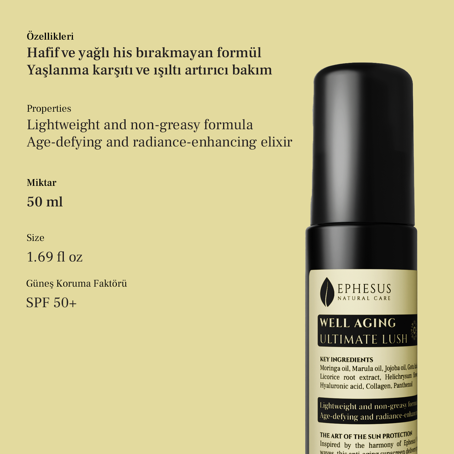 Yaşlanma Karşıtı Güneş Kremi | Well Aging Ultimate Lush SPF 50+