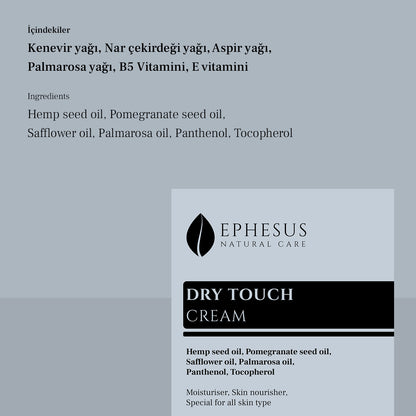 Dry Touch, Yoğun Nemlendirici ve Besleyici Yüz Kremi içindekiler, Ephesus Natural Care