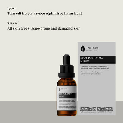 Spot Purifying Serum – Akneye Eğilimli Yağlı Ciltler için Arındırıcı &amp; Dengeleyici Sivilce Karşıtı Bakım Serumu
