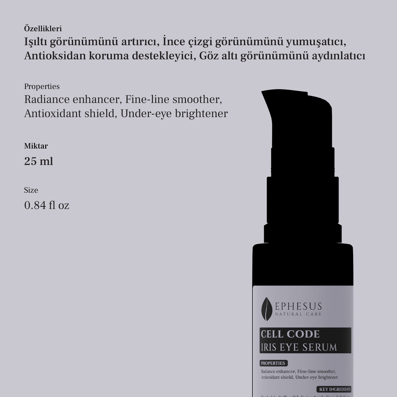 Cell Code Iris Eye Serum - Bitkisel Kök Hücre Ekstreli Yaşlanma Karşıtı Göz Çevresi Kremi