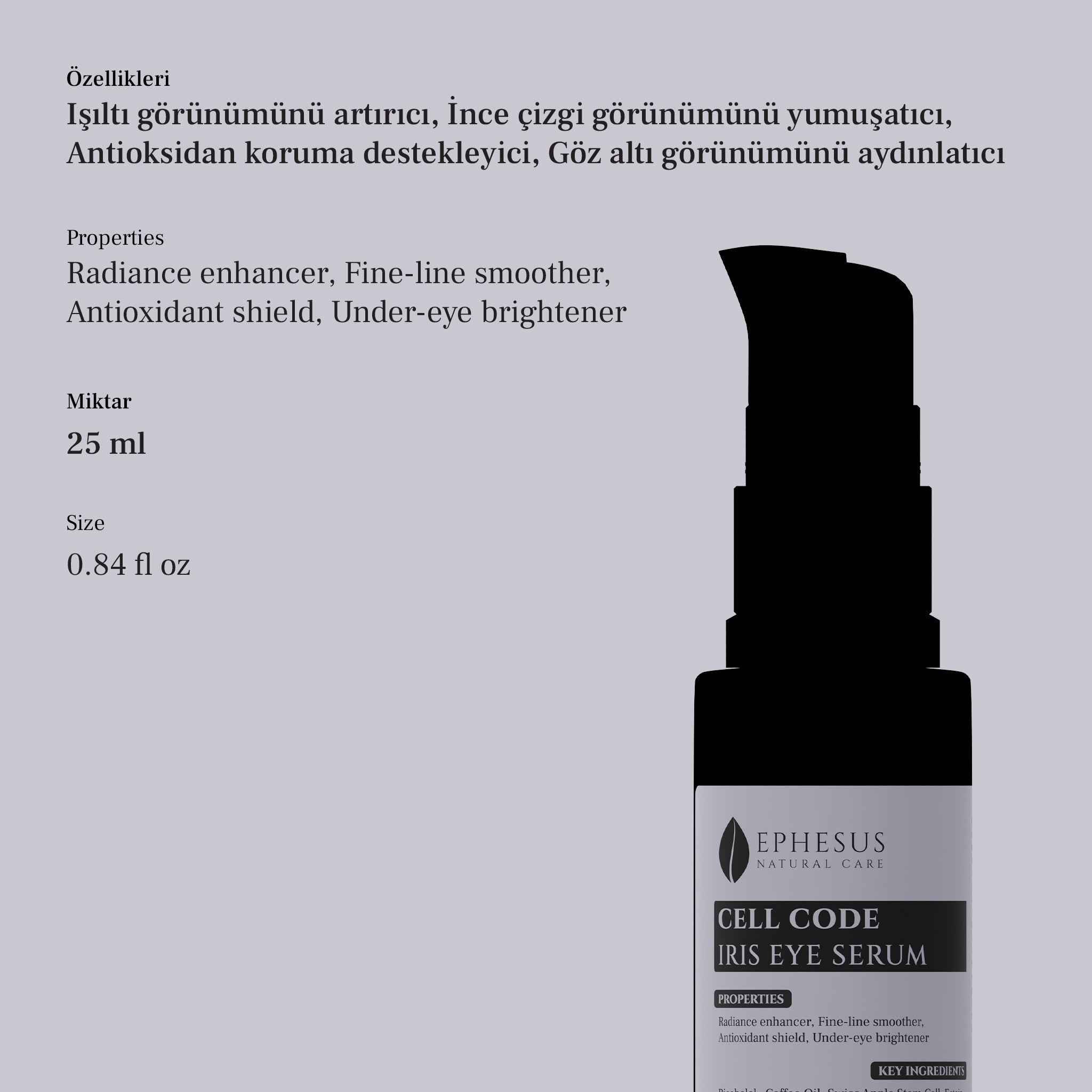 Cell Code Iris Eye Serum - Bitkisel Kök Hücre Ekstreli Yaşlanma Karşıtı Göz Çevresi Kremi