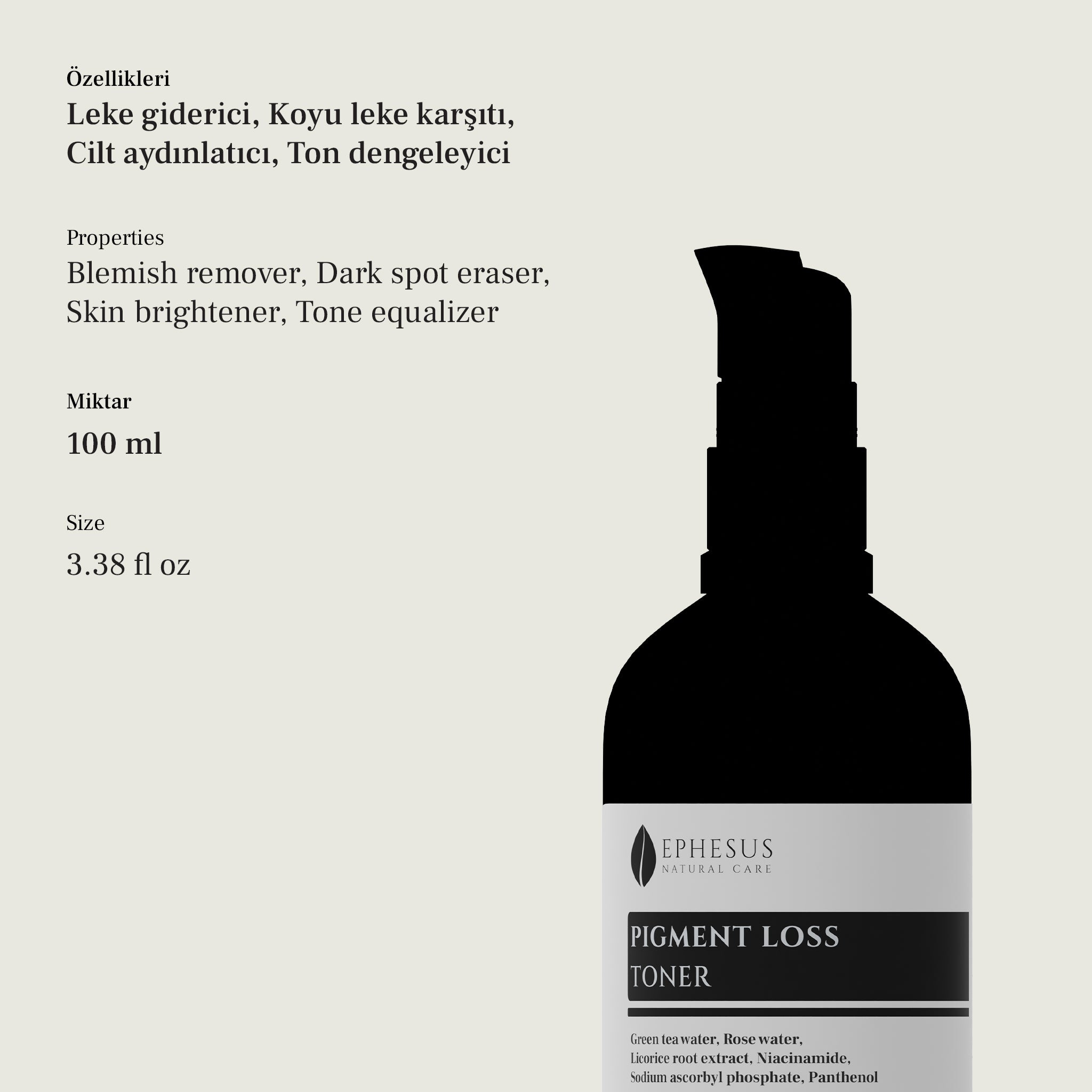 Pigment Loss Toner - Tüm Cilt Tiplerine Uygun İz ve Leke Giderici Tonik