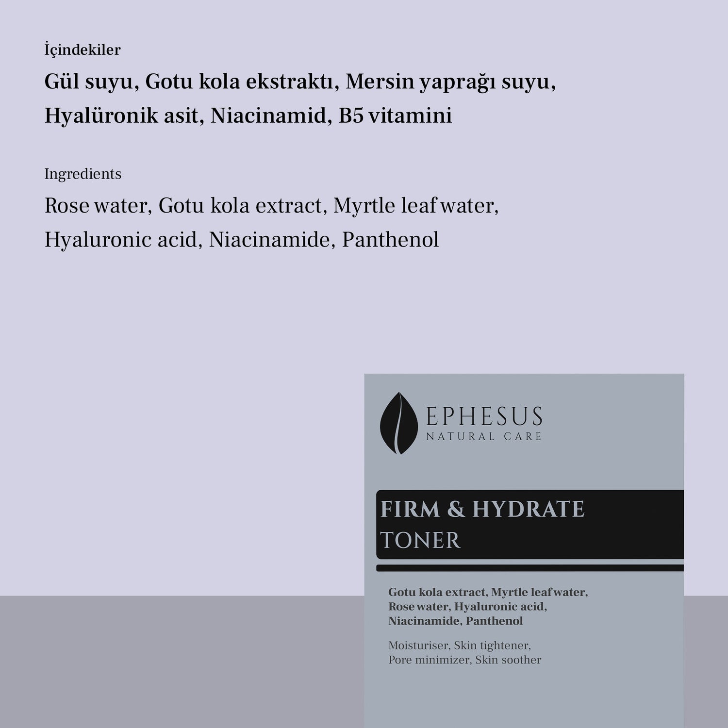 Firm &amp; Hydrate Toner - Tüm Cilt Tiplerine Uygun Yoğun Nemlendirici ve Cilt Sıkılaştırıcı Tonik