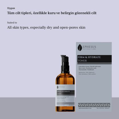 Firm &amp; Hydrate Toner - Tüm Cilt Tiplerine Uygun Yoğun Nemlendirici ve Cilt Sıkılaştırıcı Tonik