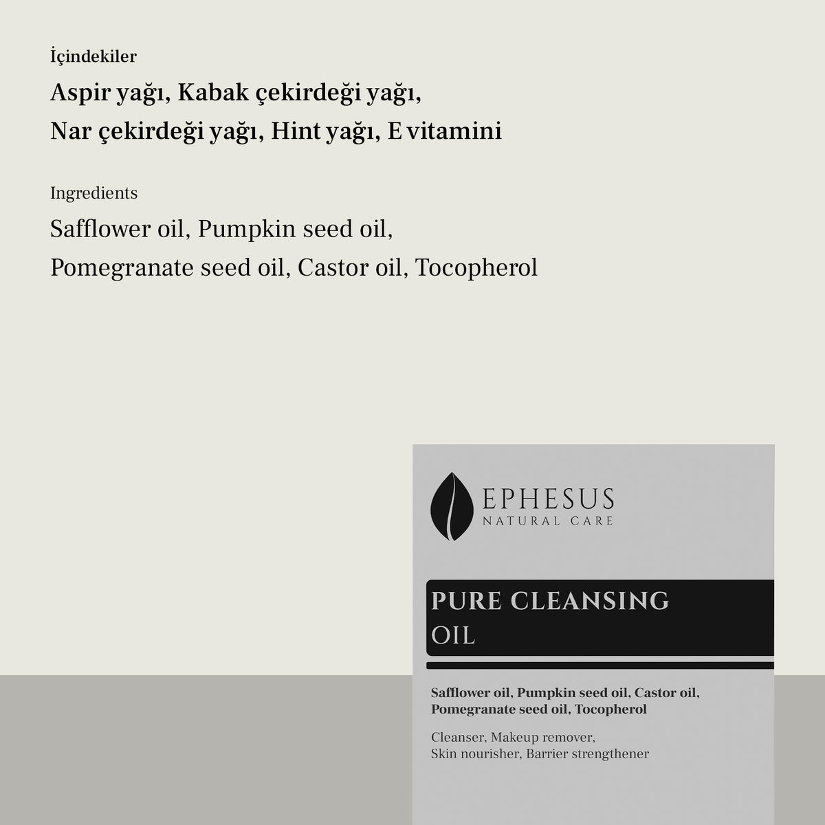 Pure Cleansing Oil - Tüm Cilt Tiplerine Uygun Besleyici ve Bariyer Güçlendirici Makyaj Temizleme Yağı