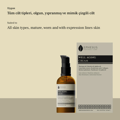 Well Aging Cream - Tüm Cilt Tipleri için Çizgi Azaltıcı ve Esneklik Artırıcı Anti-aging Krem