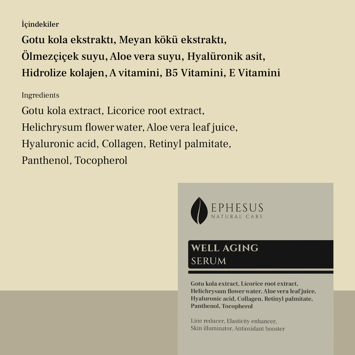 Well Aging Serum - Tüm Cilt Tiplerine Uygun Çizgi Azaltıcı ve Esneklik Artırıcı Anti-aging Serum