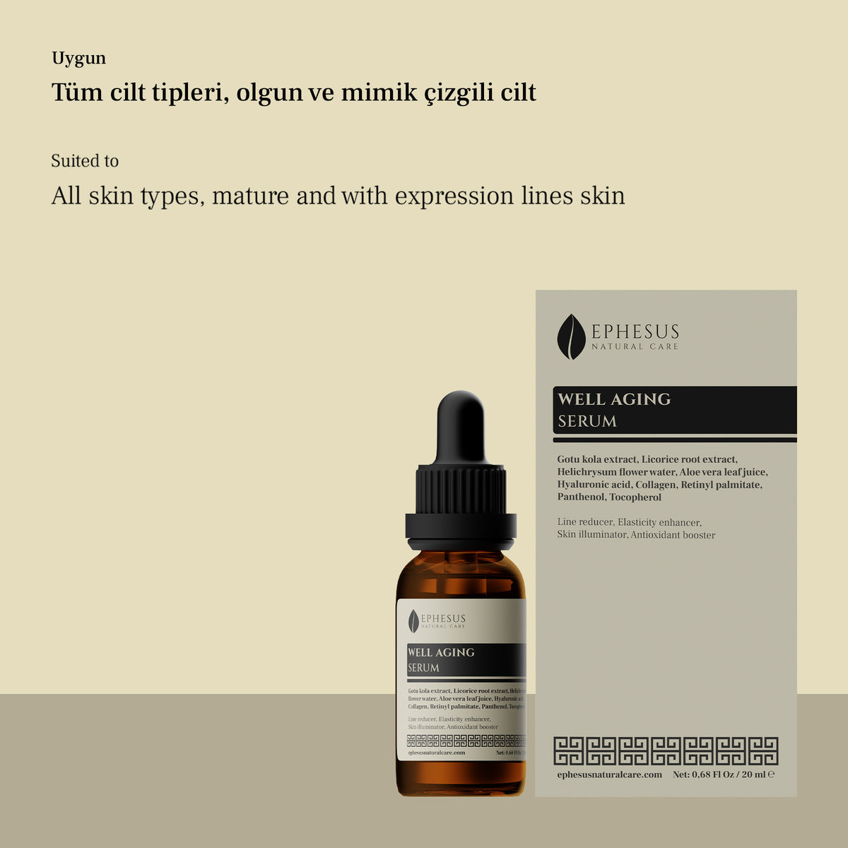 Well Aging Serum - Tüm Cilt Tiplerine Uygun Çizgi Azaltıcı ve Esneklik Artırıcı Anti-aging Serum