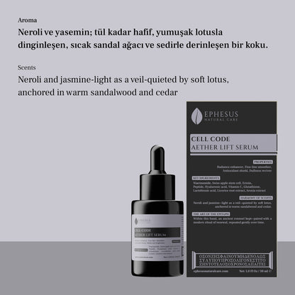 Cell Code Aether Lift Serum - Bitkisel Kök Hücre Ekstreli Yaşlanma Karşıtı Yüz Serumu