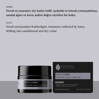 Cell Code Haven Face Cream - Bitkisel Kök Hücre Ekstreli Yaşlanma Karşıtı Yüz Kremi