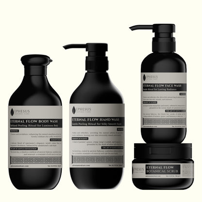 Eternal Flow Serisi - Doğal El Yüz Vücut Yıkama Jeli ve Botanical Scrub