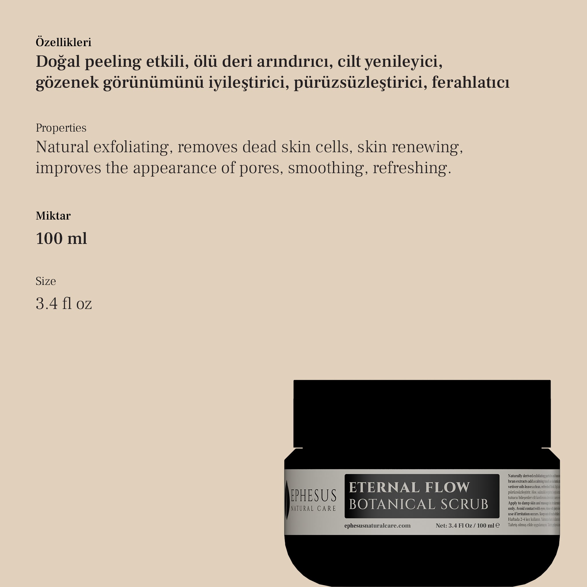 Eternal Flow Botanical Scrub – Yüz ve Vücut İçin Botanik Peeling