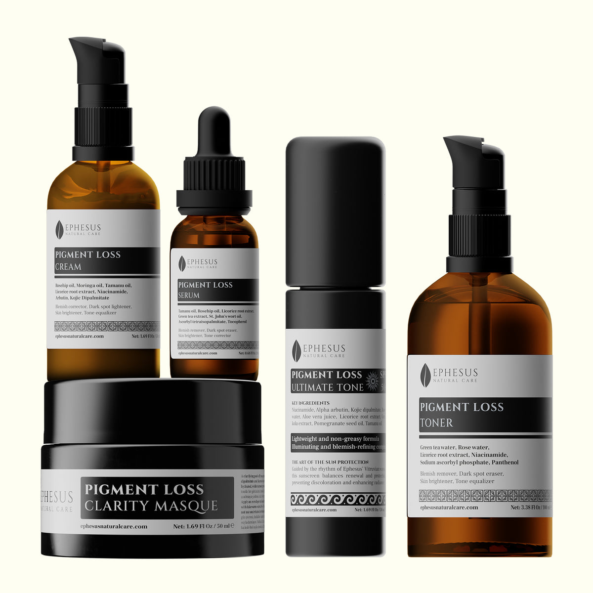 Pigment Loss Serisi SPF+ | Leke Karşıtı Serum, Krem, Tonik, Güneş Kremi ve Maske