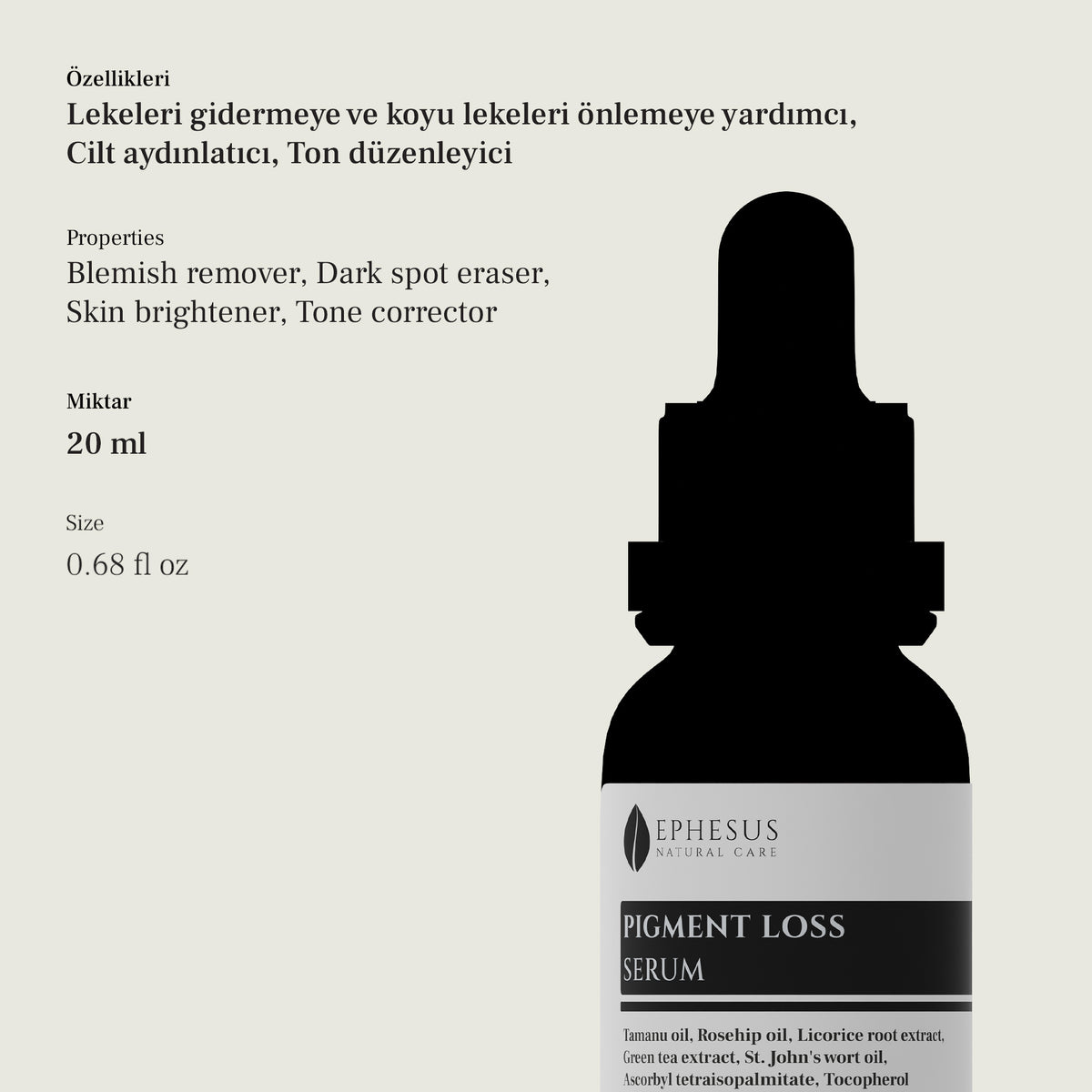 Pigment Loss Serisi SPF+ | Leke Karşıtı Serum, Krem, Tonik, Güneş Kremi ve Maske