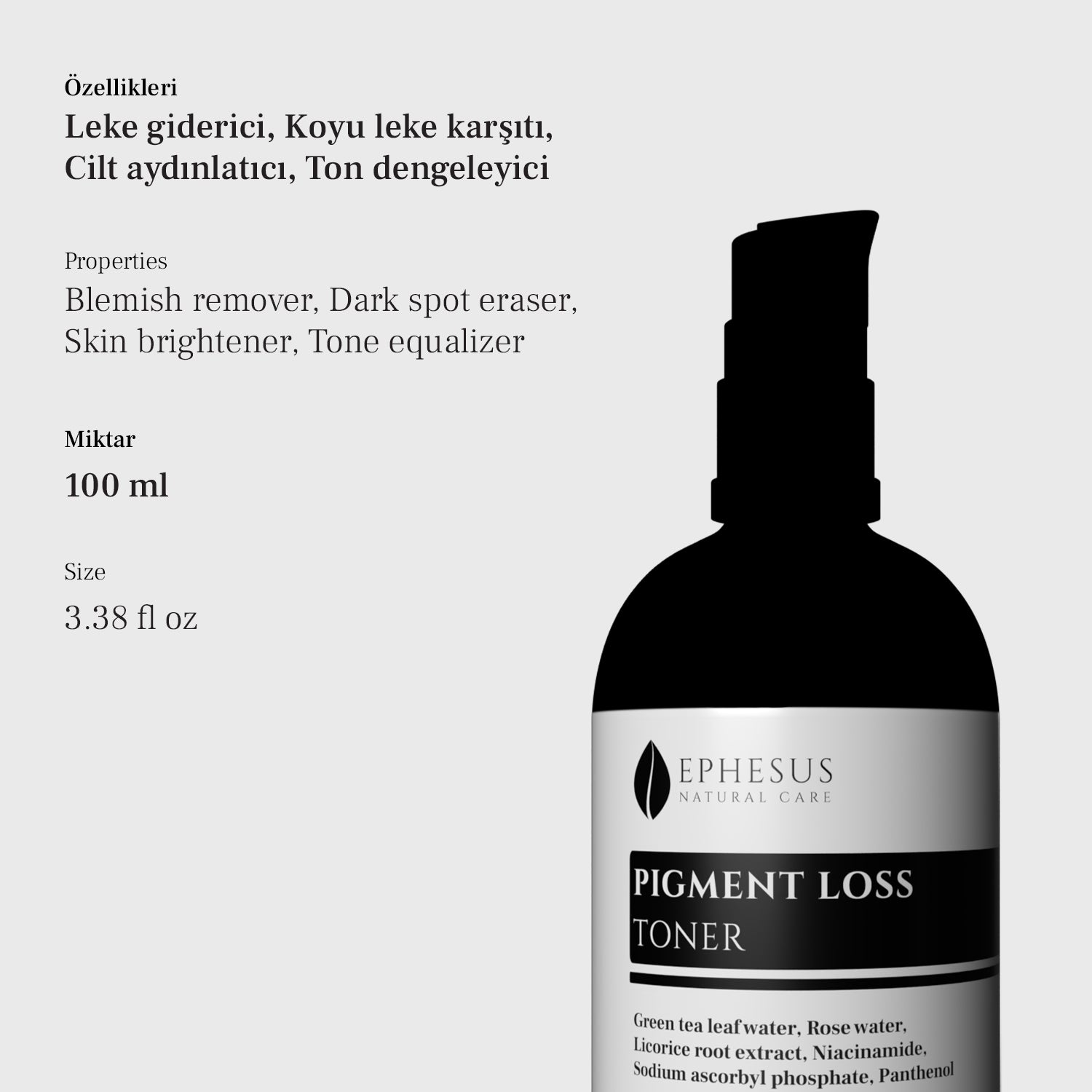 Leke Giderici Cilt Toniği - Ephesus Natural Care