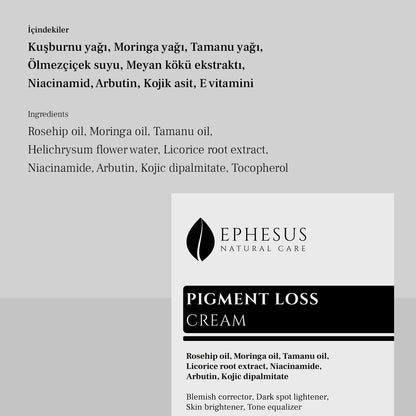 Leke Giderici ve Cilt Tonu Eşitleyici Krem İçindekiler, Ephesus Natural Care
