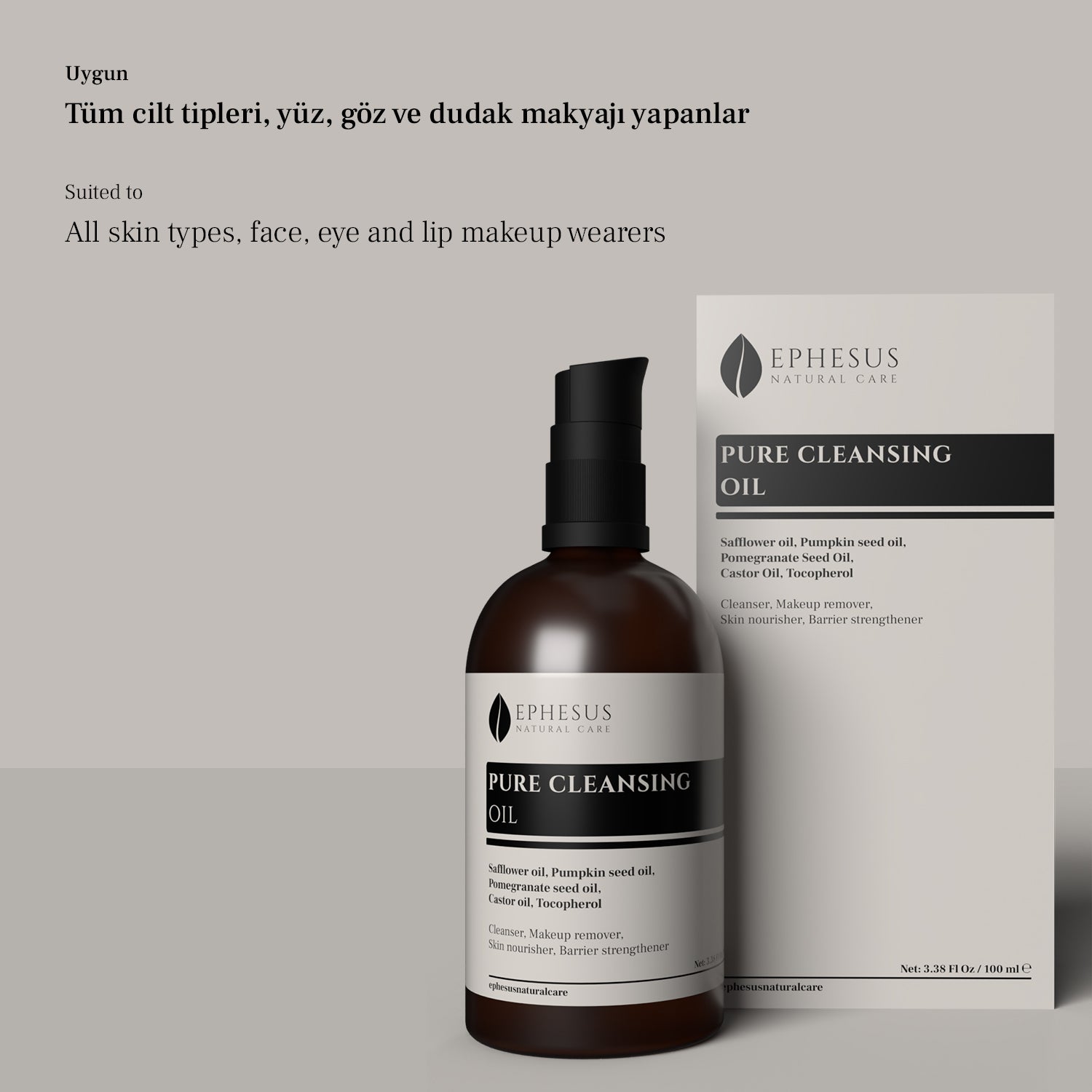 Makyaj Temizleme Yağı, tüm cilt tiplerine uygun, Ephesus Natural Care