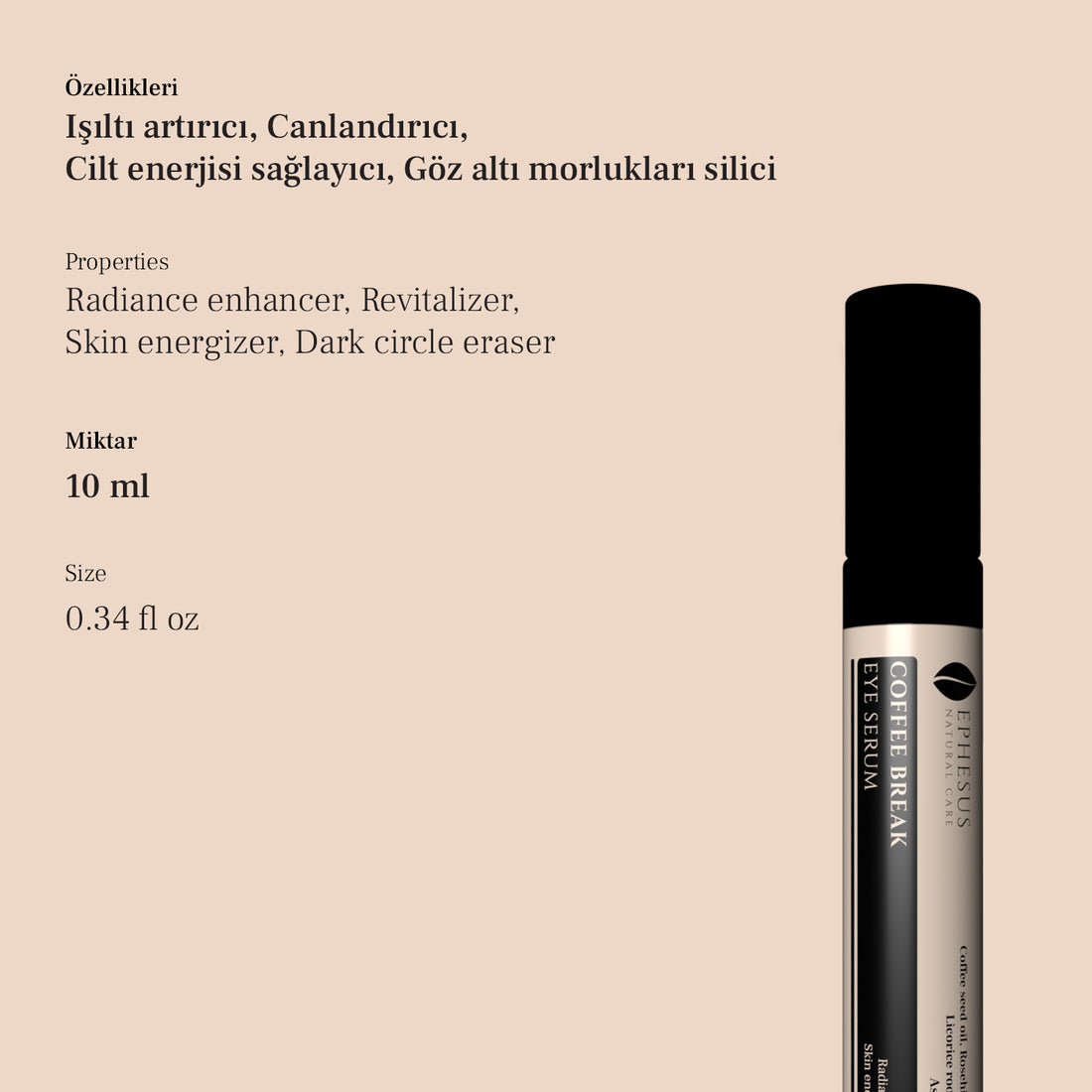 Gözaltı Morlukları Engelleyici ve Işıltı Artırıcı Serum - Ephesus Natural Care