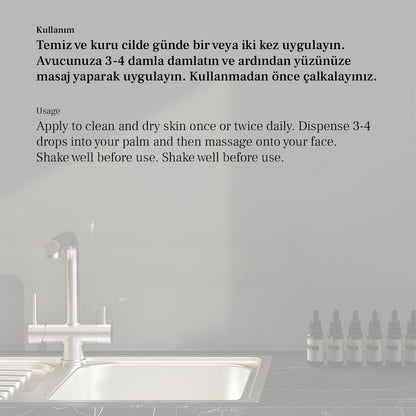 kırışıklık giderici, yaşlanma karşıtı , sıkılaştırıcı yüz serumu, kullanma talimatları, Ephesus Natural Care